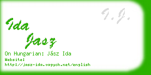 ida jasz business card